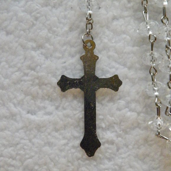 Our Lady of Guadalupe Clear Rosary Beads Crucifix with Case - Picture 6 of 10